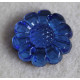 cabochon grande fleur bleu