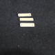 E7725 rectangle de cuir doré