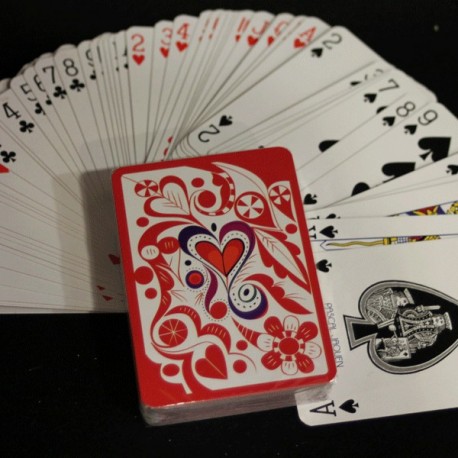 jeu de cartes rouge