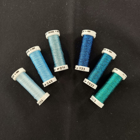 pack metallisé tressé 4 bleu ice