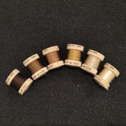 pack soie perlée marron