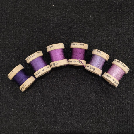 pack soie perlée violet